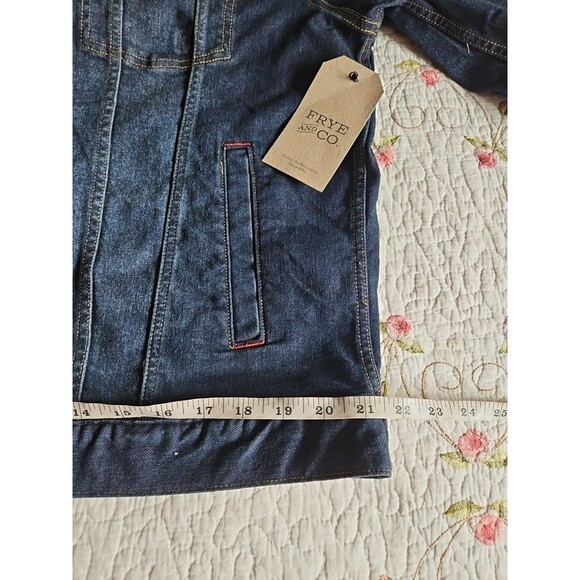 Frye and Co. Patriot Wash Western Trucker Denim Jacket NWT SZ LARGE - Picture 12 of 13